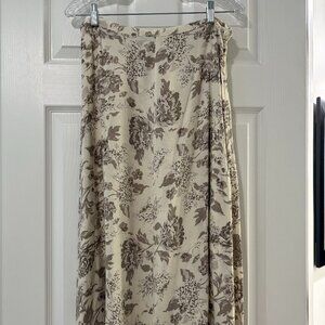 Vintage Floral Print Skirt M.J. Carroll Size 14